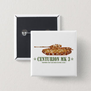 Badge Carré 5 Cm Centurion MK 3 Tank British MBT de guerre froide