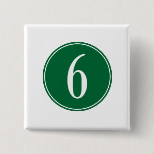 Badge Carré 5 Cm Cercle #6 vert