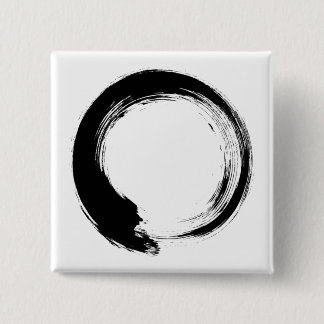 Badge Carré 5 Cm Cercle Zen Enso