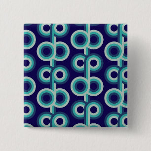 Badge Carré 5 Cm Cercles bleus