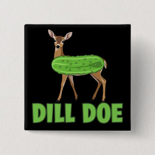 Badge Carré 5 Cm Cerf drôle de Dill Humour adulte Nature drôle Cerf
