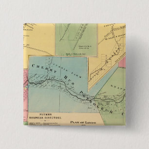 Badge Carré 5 Cm Cerry Run, Plumer