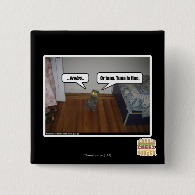 Badge Carré 5 Cm cerveaux (Devant)