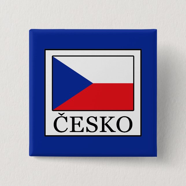 Badge Carré 5 Cm Česko (Devant)