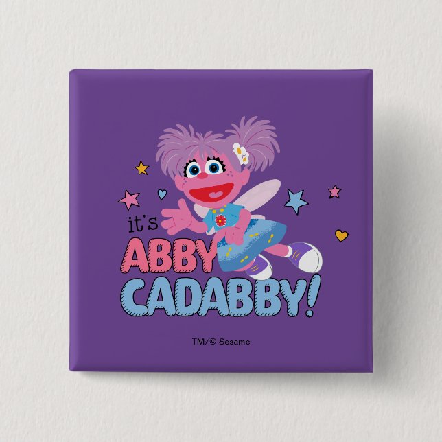 Badge Carré 5 Cm C'est Abby Cadabby ! (Devant)