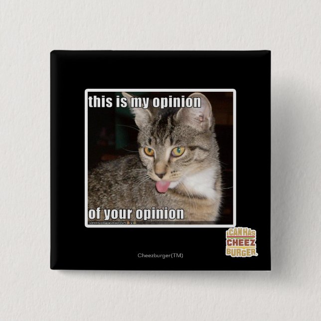 Badge Carré 5 Cm c'est mon avis (Devant)