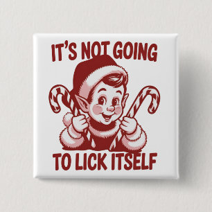 Badge Carré 5 Cm C'est Pas Tout Seul Un Noël Snarky