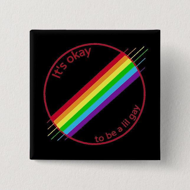 Badge Carré 5 Cm C'est Pin correct (Devant)