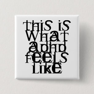 Badge Carré 5 Cm C'est TDAH