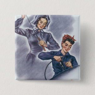 Badge Carré 5 Cm C'est une tradition avec nous, Monsieur !