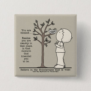 Badge Carré 5 Cm Cet endroit