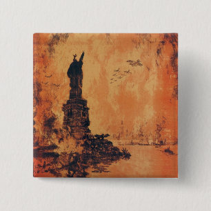 Badge Carré 5 Cm Cette Liberté Ne Perdra Pas De La Terre