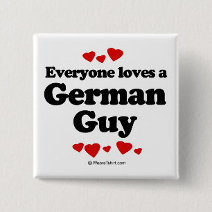 Badge Carré 5 Cm Chacun aime un type allemand