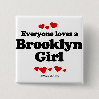 Badge Carré 5 Cm Chacun aime une fille de Brooklyn