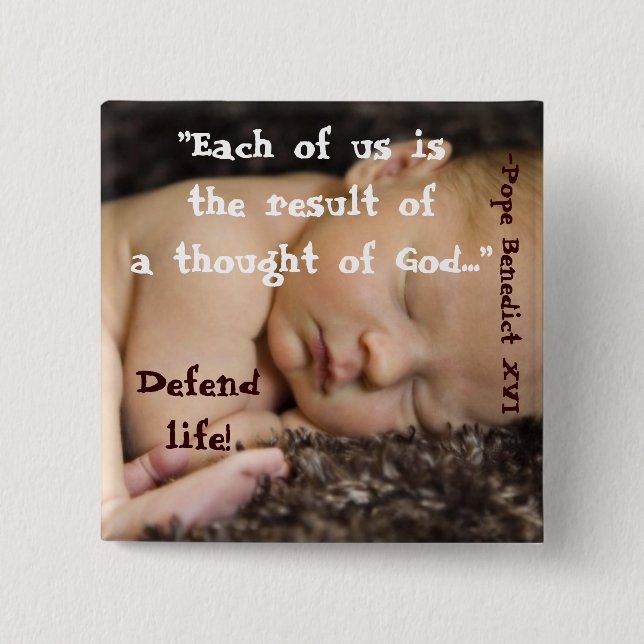 Badge Carré 5 Cm Chacun de nous est le résultat d'une pensée de (Devant)