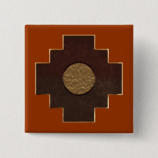 Badge Carré 5 Cm Chakana Cross