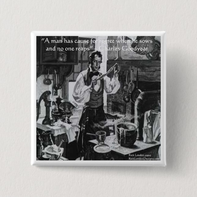 Badge Carré 5 Cm Chales Goodyear Sow & Reap Wisdom Citation (Devant)