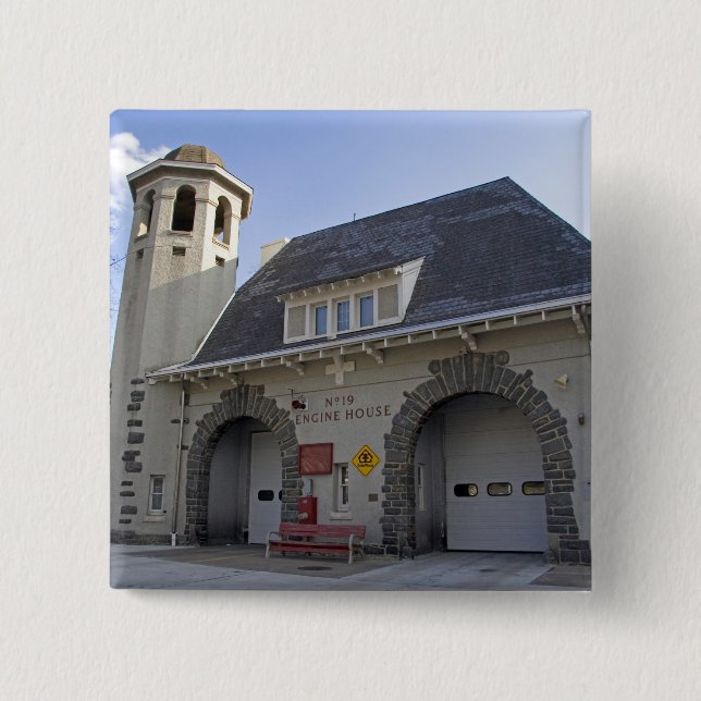 Badge Carré 5 Cm Chambre de moteur du numéro 19 à Washington, C.C (Devant)