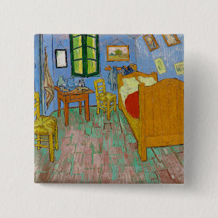 Badge Carré 5 Cm Chambre Vincent Van Gogh. Salle impressionniste ar