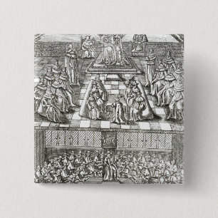 Badge Carré 5 Cm Chambres du Parlement en 1640
