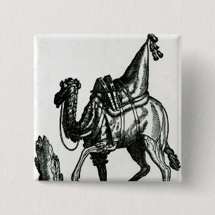 Badge Carré 5 Cm Chameau