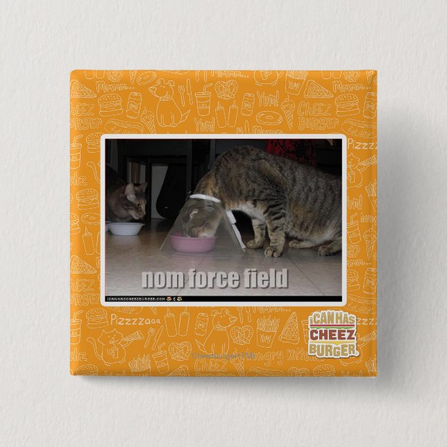 Badge Carré 5 Cm champ de force de nom (Devant)