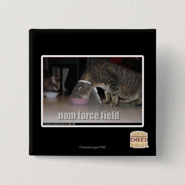 Badge Carré 5 Cm champ de force de nom (Devant)