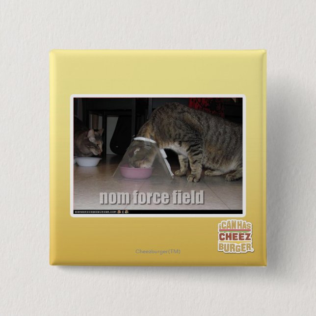 Badge Carré 5 Cm champ de force de nom (Devant)