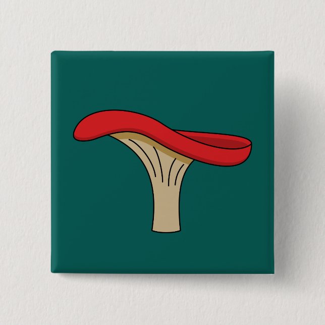 Badge Carré 5 Cm Champignons rouges caricaturés (Devant)