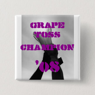 Badge Carré 5 Cm Champion de lancer de raisin