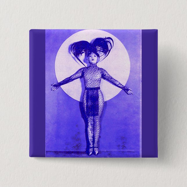 Badge Carré 5 Cm Championnat du monde de football 1922 - bleu (Devant)