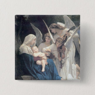 Badge Carré 5 Cm Chanson de la religion antique de bébé de peinture