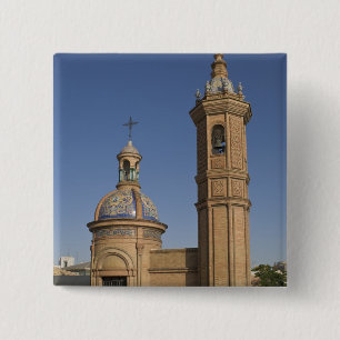 Badge Carré 5 Cm Chapelle del Carmen, Séville, Espagne