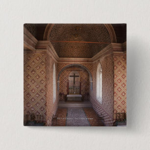 Badge Carré 5 Cm Chapelle privée dans le palais de ressortissant d
