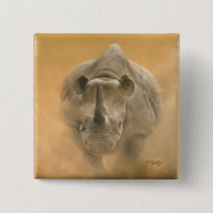 Badge Carré 5 Cm Chargement Rhino - Pastels