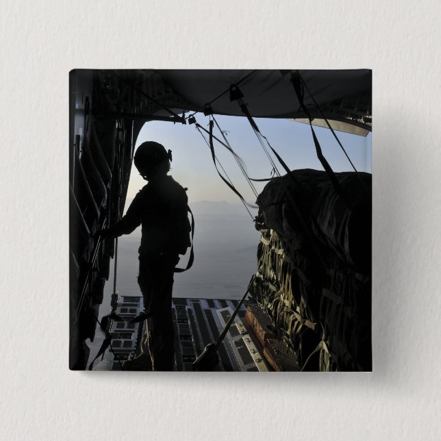 Badge Carré 5 Cm Chargeur de la Force aérienne américaine (Devant)