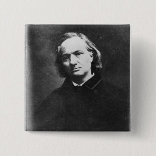 Badge Carré 5 Cm Charles Baudelaire