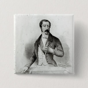 Badge Carré 5 Cm Charles Louis Napoleon Bonaparte