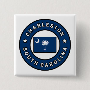 Badge Carré 5 Cm Charleston Caroline du Sud