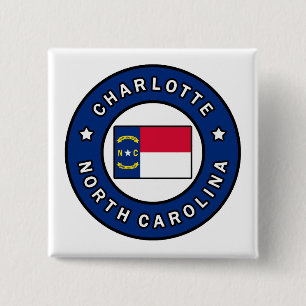 Badge Carré 5 Cm Charlotte Caroline du Nord