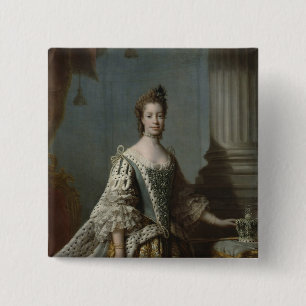 Badge Carré 5 Cm Charlotte Sophia de Mecklenburg-Strelitz, 1762
