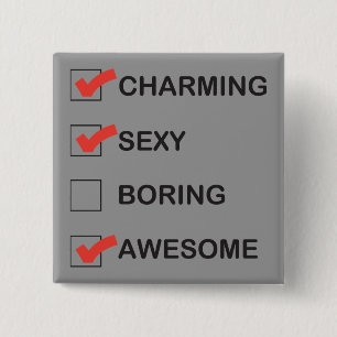 Badge Carré 5 Cm Charme