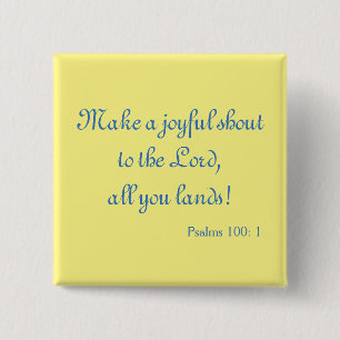 Badge Carré 5 Cm Charming Make a Joyeux Shout Bible Verse