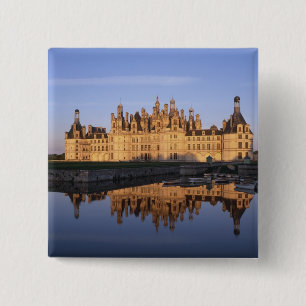 Badge Carré 5 Cm Château Chambord, Vallée de la Loire, France
