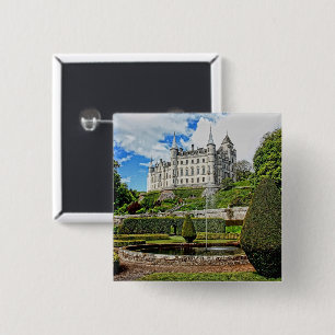 Badge Carré 5 Cm Château de Dunrobin photo d'architecture