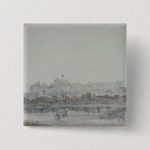 Badge Carré 5 Cm Château de John Constable   Windsor de la rivièr