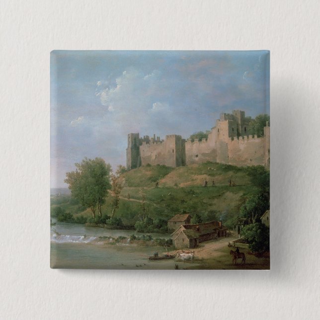 Badge Carré 5 Cm Château de Ludlow (Devant)