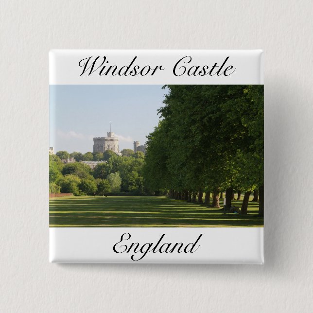 Badge Carré 5 Cm Château de Windsor (Devant)