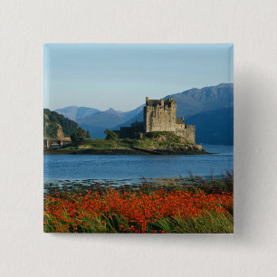 Badge Carré 5 Cm Château d'Eilean Donan, Highlands, Écosse 3
