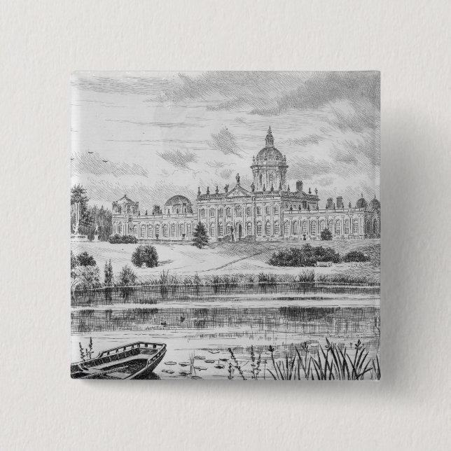 Badge Carré 5 Cm Château Howard (Devant)